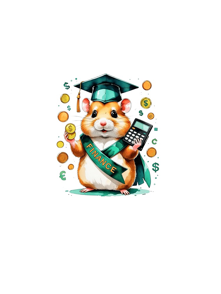 Watercolor Hamster Finance Accounting Graduate by AQUILAKREO