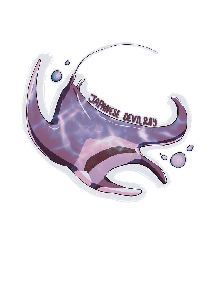 Japanese Devilray (Endangered Species) by Dragon Blossom Art