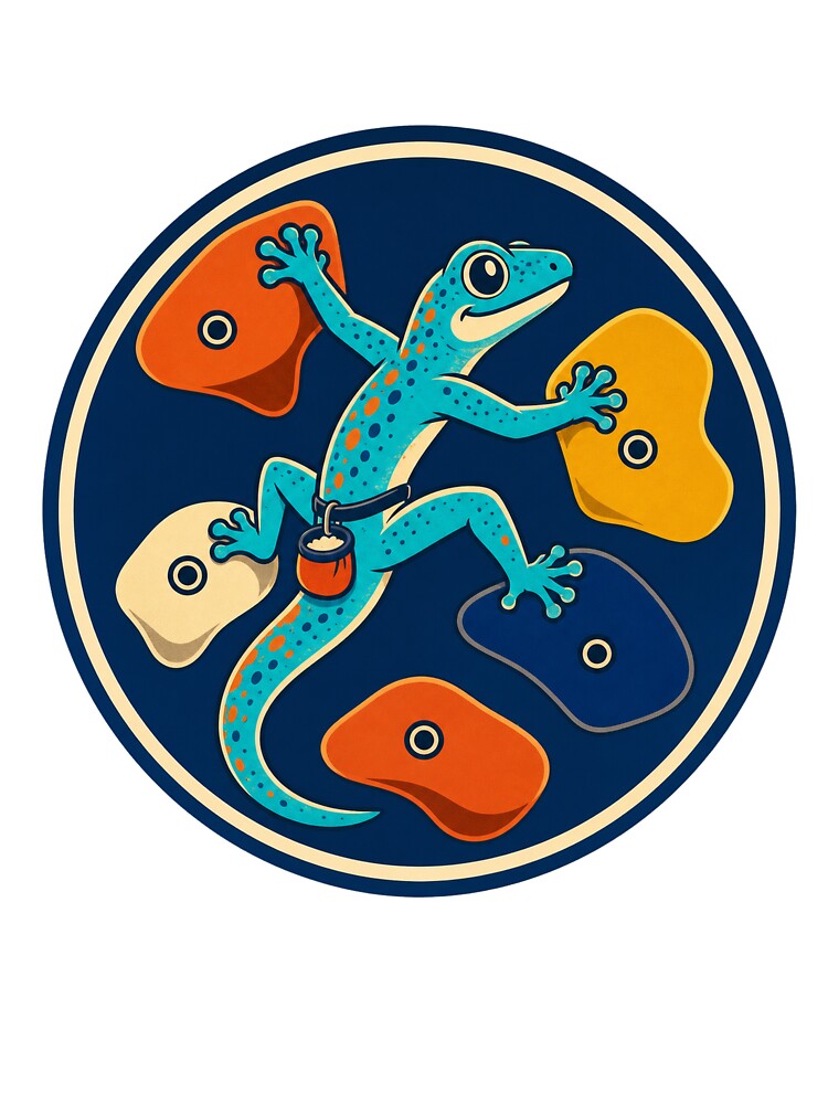 Bouldering Gecko by LaunchUIStudio