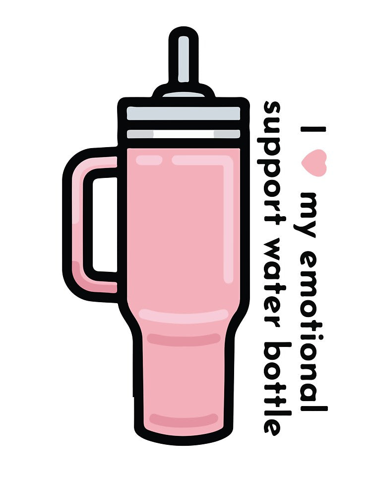 I live my emotional support water bottle stanley cup by BrownHorse90s