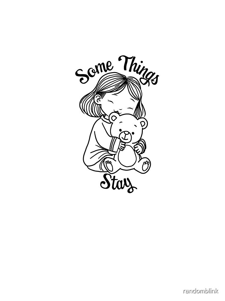 Cute Little Girl Hugging Her Teddy Bear by randomblink