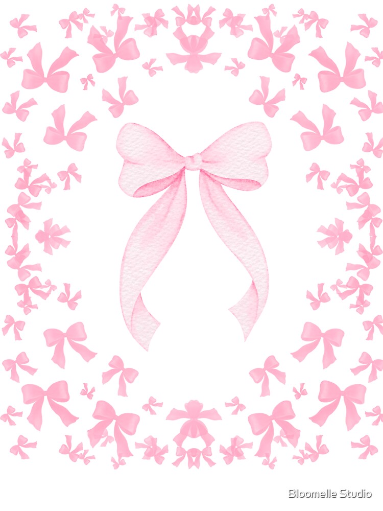 Pink Coquette Bow Butterfly Aesthetic by Bloomelle Studio