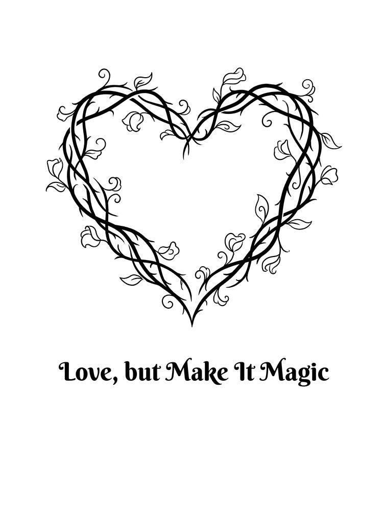 Love But Make It Magic Dark Academia Thorny Vine Heart by Ortsas