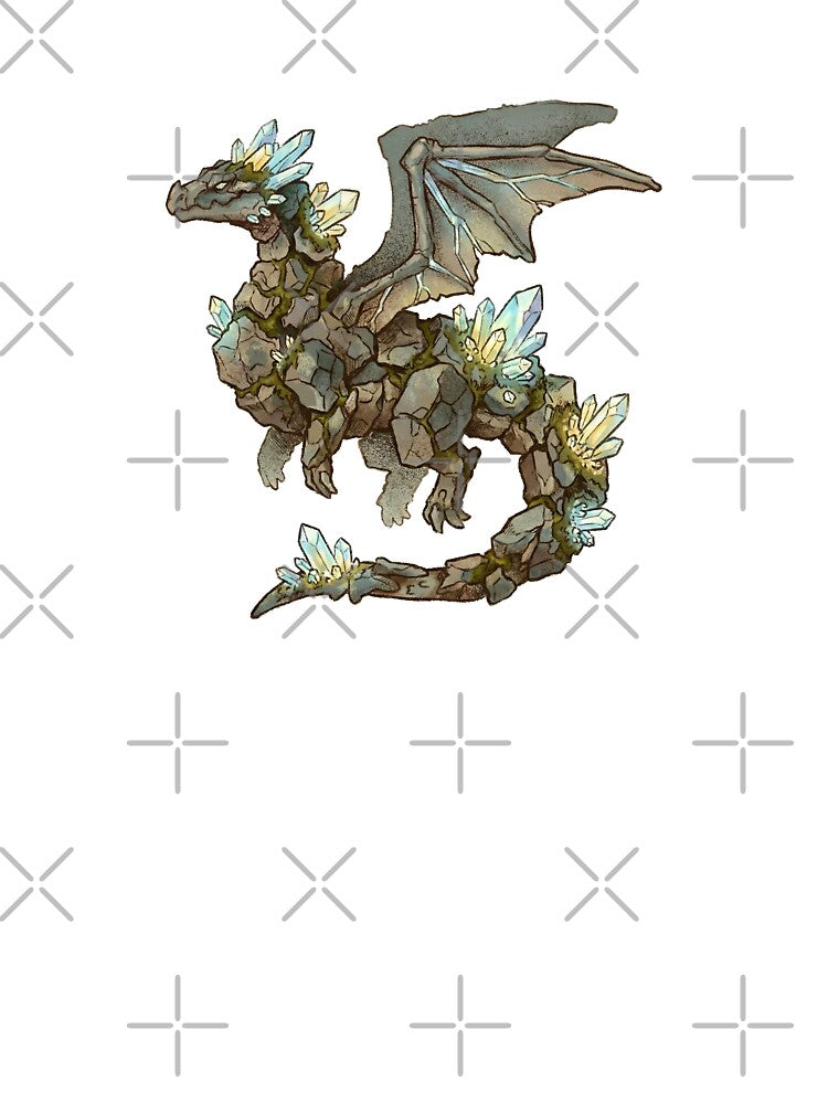 Magical Crystal Stone Dragon Earthy Fantasy Art by Imaginationbeyond