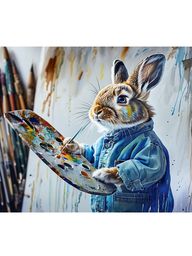 The Artistic Rabbit by Collection de trésors