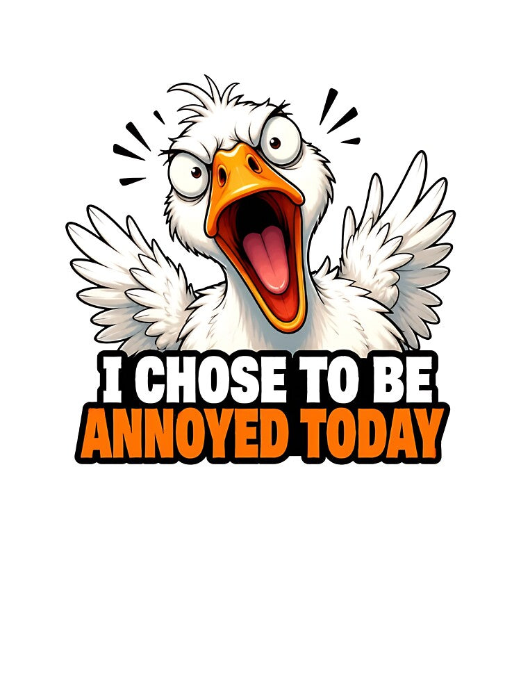 Funny Angry Goose Sticker Vector Comic Meme Art by RareVisuals