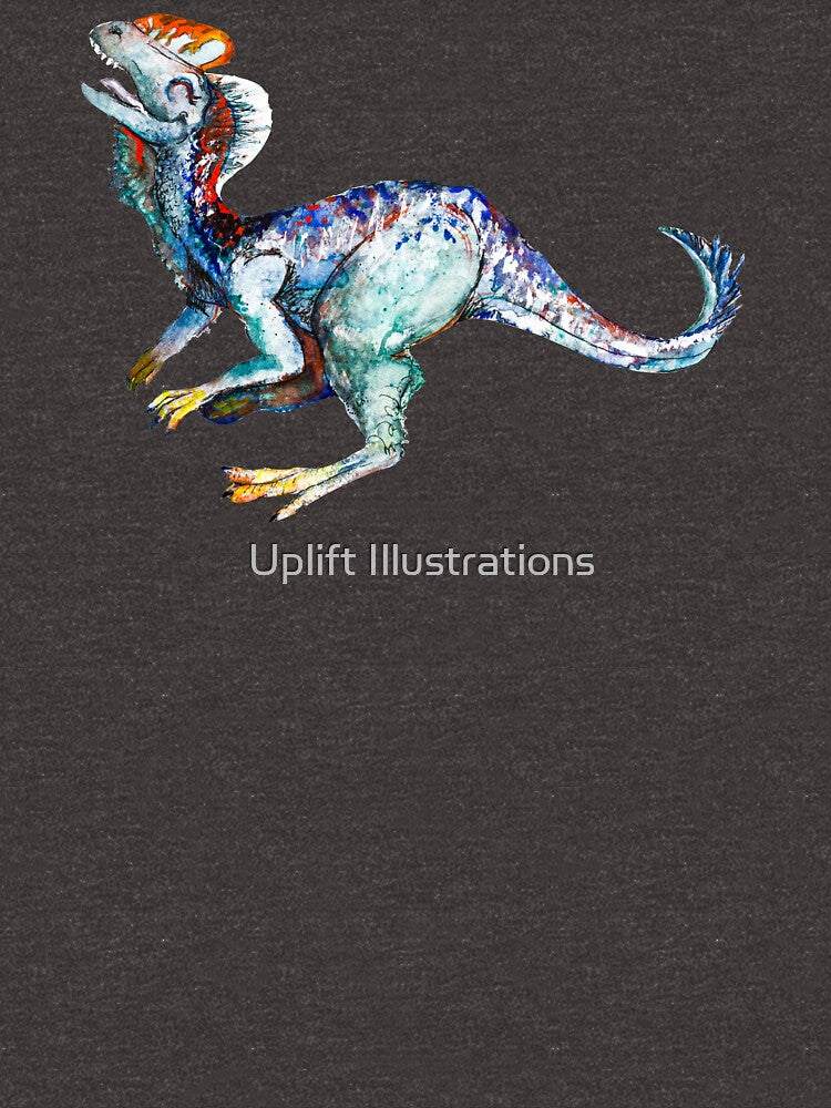 Watercolor Raptor - Dinosaur Illustration by Uplift Illustrations