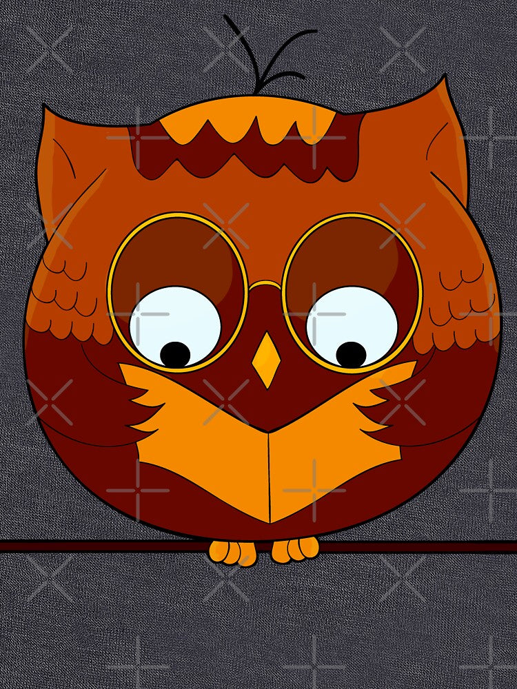owl reading a book by Esinald