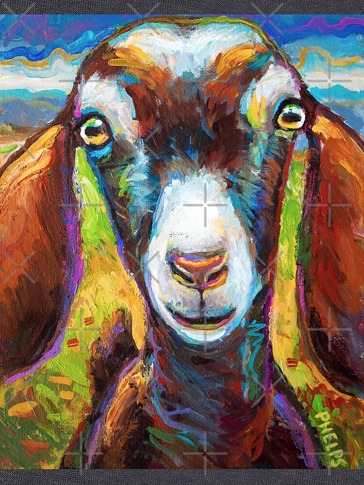 Colorful Billy Goat by Robert Phelps by RobertPhelpsArt