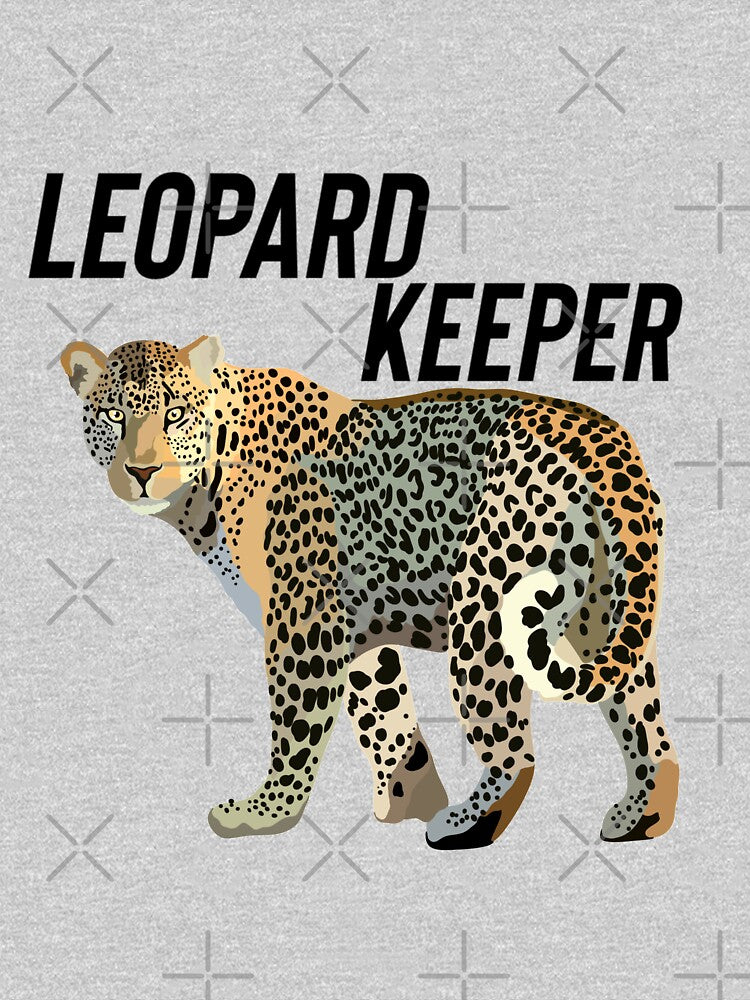 Leopard Keeper, Leopard Illustration – Majestic Big Cat Art for Wildlife Lovers by PrettylittlepastelUk