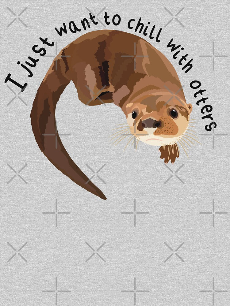 O is for Otter, Otter Artwork – Playful Aquatic Mammal Illustration and Wildlife Design by PrettylittlepastelUk