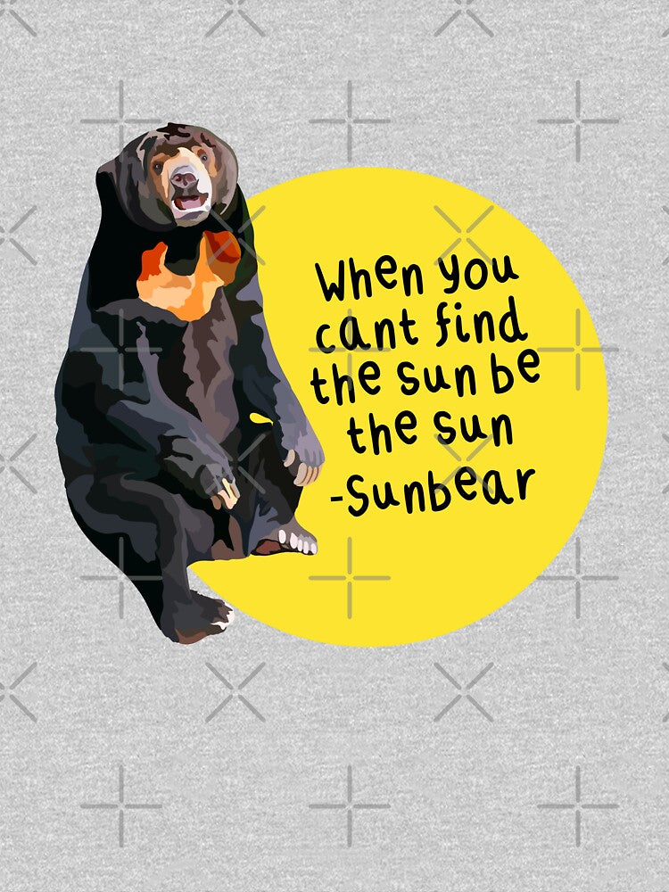 S is for Sun Bear, Sun Bear Artwork – Unique Tropical Bear Illustration and Wildlife Design by PrettylittlepastelUk