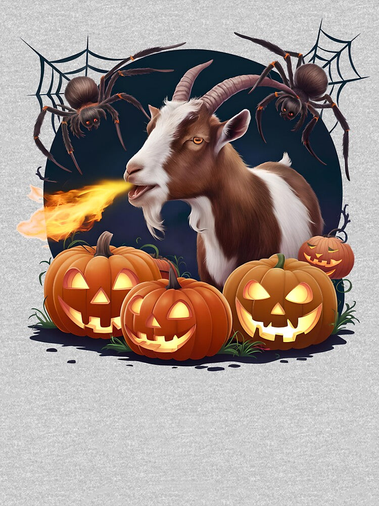 Halloween goat  with fiery breath by kjp-design