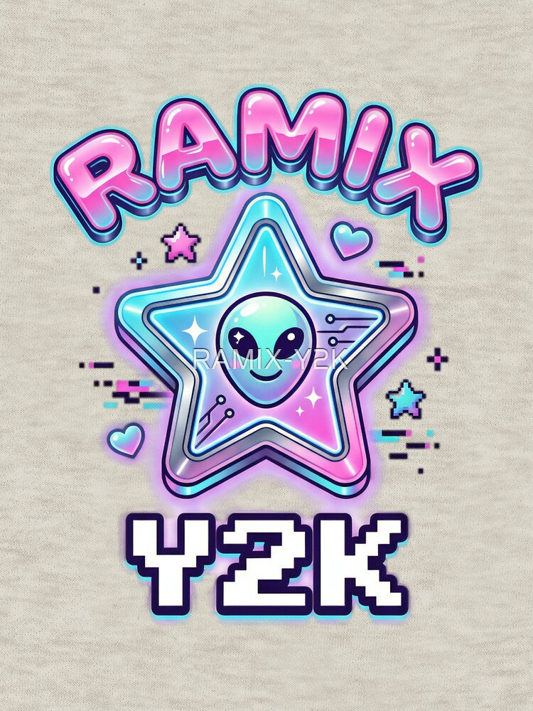 Cyber Alien Star - Kawaii Pastel Aesthetic by RAMIX-Y2K