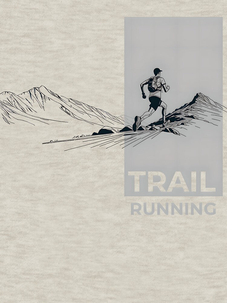 Trail running draw minimalist runner mountains by OutdoorMemories