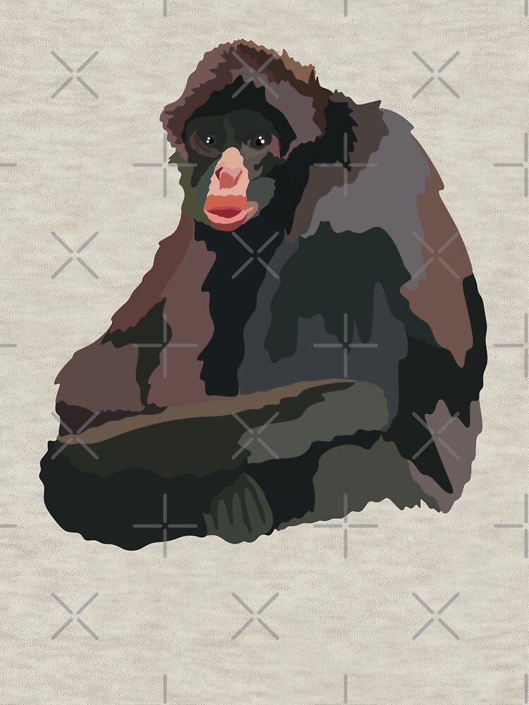 P is for Peruvian Spider Monkey,Peruvian Spider Monkey – Graceful Rainforest Primate of Peru Illustration by PrettylittlepastelUk