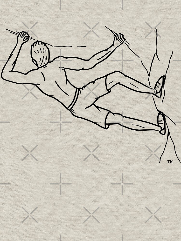 Male Climber/Boulderer Illustration by Foot Swap