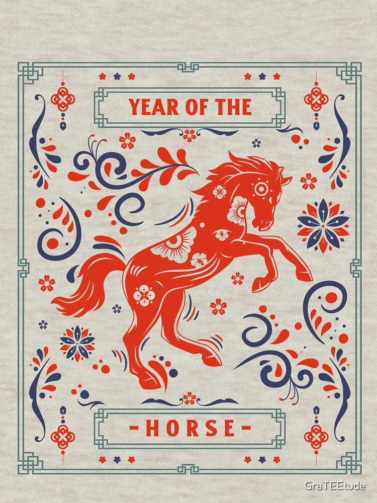 Year Of The Horse 馬年 Chinese Zodiac Chinese Lunar New Year by GraTEEtude