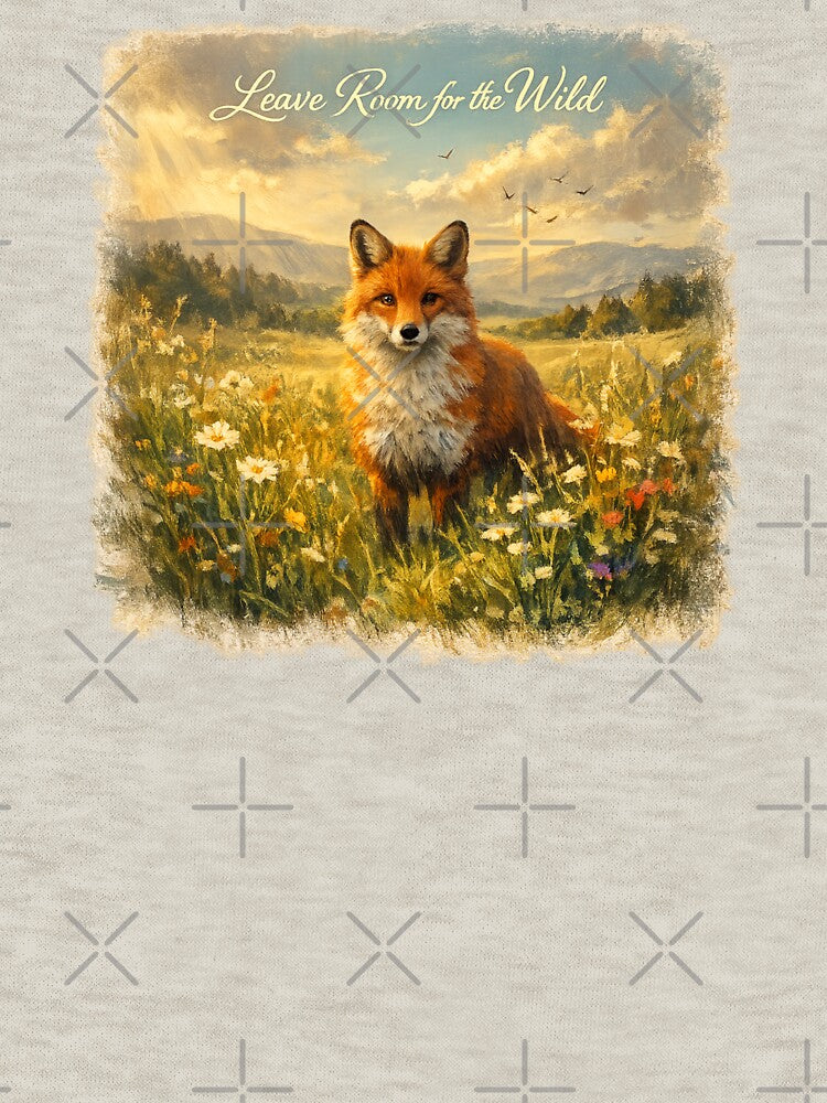 Leave Room for the Wild Fox Wildlife Nature Illustration by ChirpInc