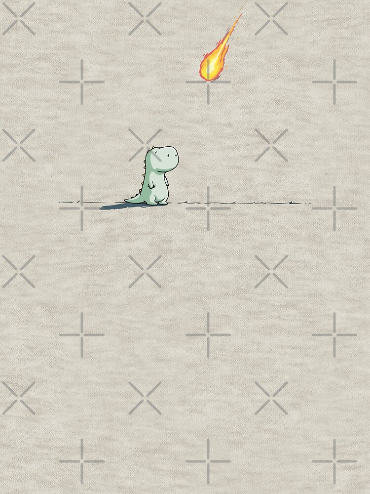 Dinosaur and Falling Meteor by Soft Mayhem Studio