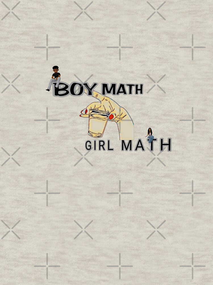 Funny Boy Math Girl Math Aesthetic Pop Culture Meme Design by Dream Weave Studio