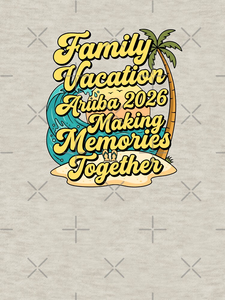 matching family aruba trip 2026 tropical beach design by ArtDesignTp