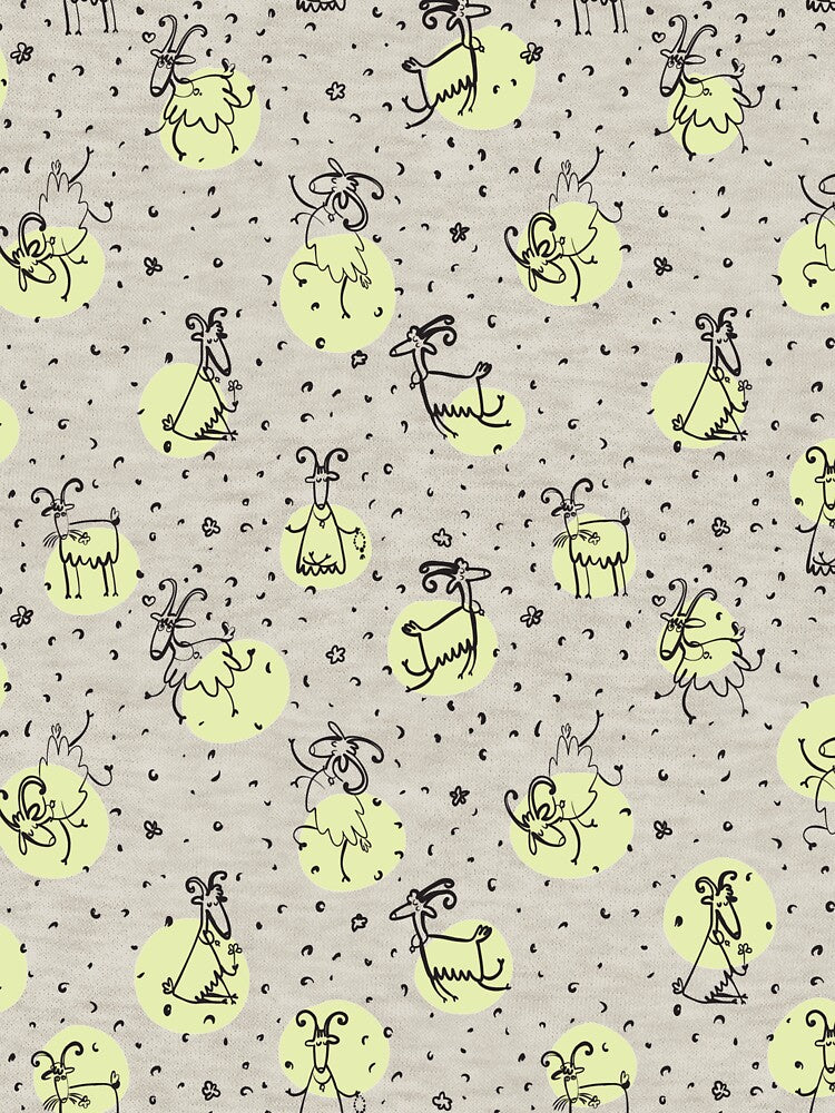 Happy Goat Pattern - Lovely Valentine's Day, Christmas And Birthday Gift Ideas For Goats Lovers by ASClothDesign