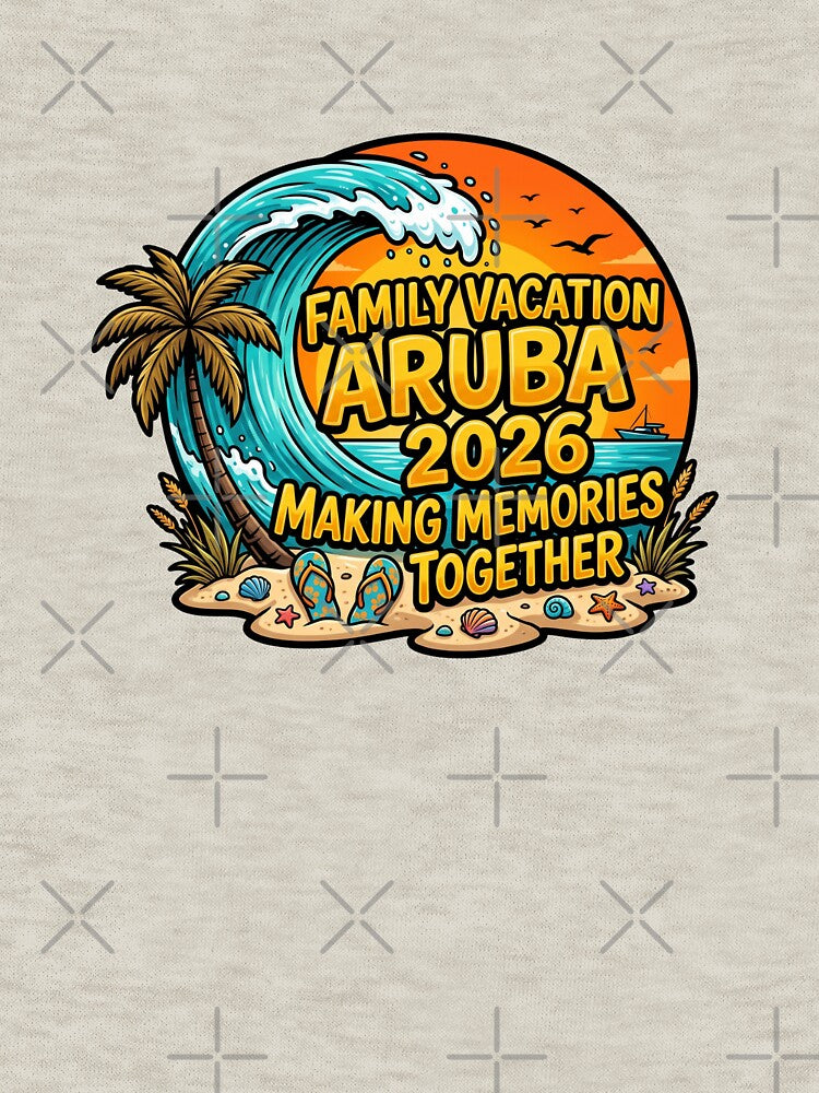matching aruba family trip 2026 sunny beach design by ArtDesignTp