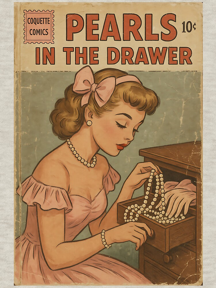 Delicate Coquette Aesthetic: Pearls in the Drawer by bapupa