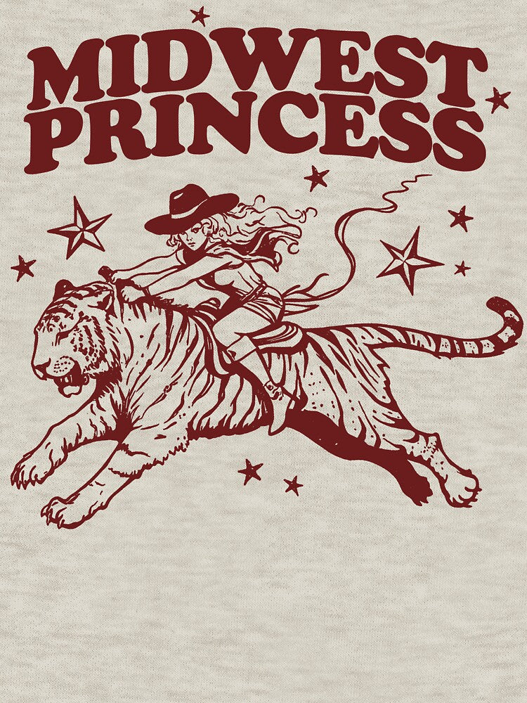 Midwest Princess Cowgirl Riding Tiger Vintage T-Shirt, Retro 90s Cowboy Cat Unisex Adult T Shirt, Western Country Girl T Shirt, Cute Y2k by samidsou