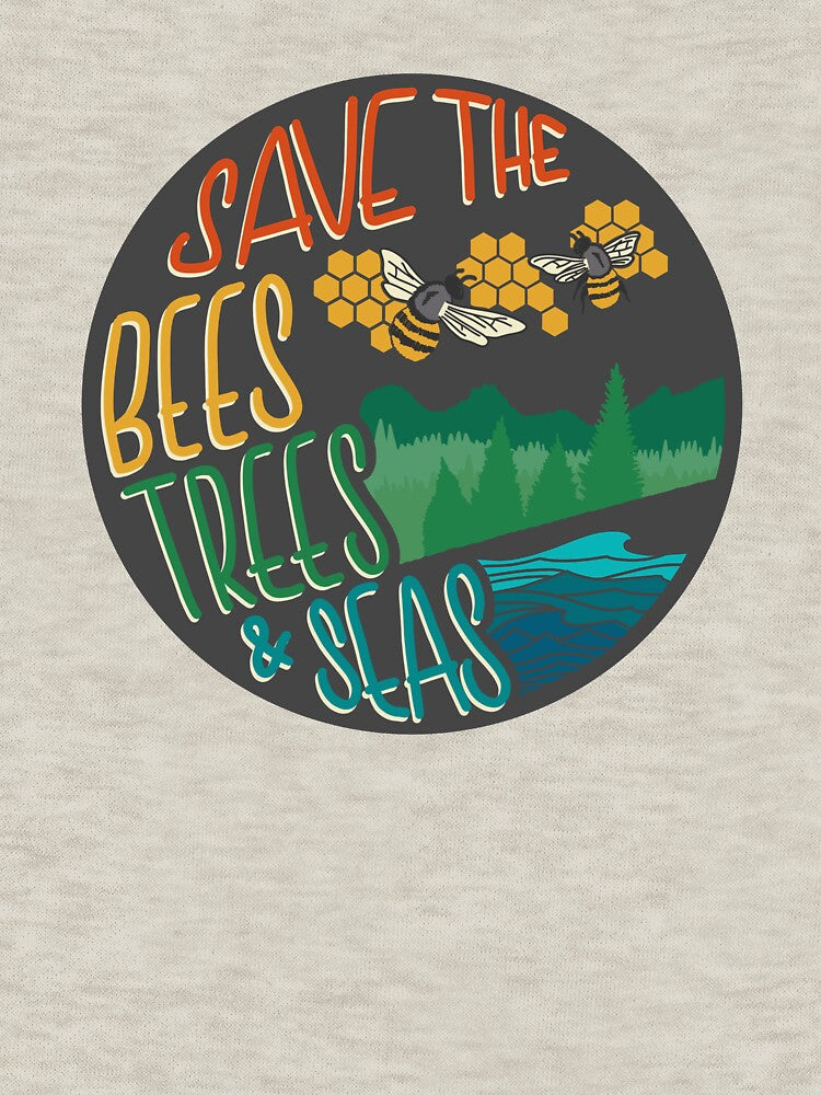 Round Save The Bees, Trees, & Seas by CarlosAlberto