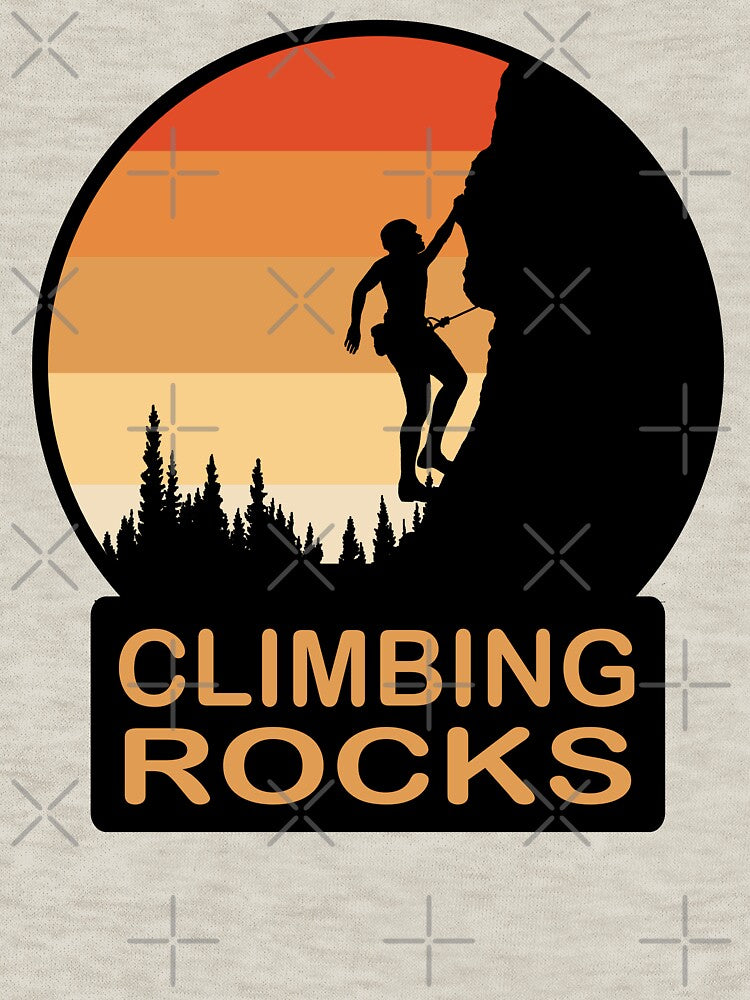 Climbing Rocks Funny Rock Climber Pun for Mountain Climbing Lovers Humor by Bad Kitty Designz