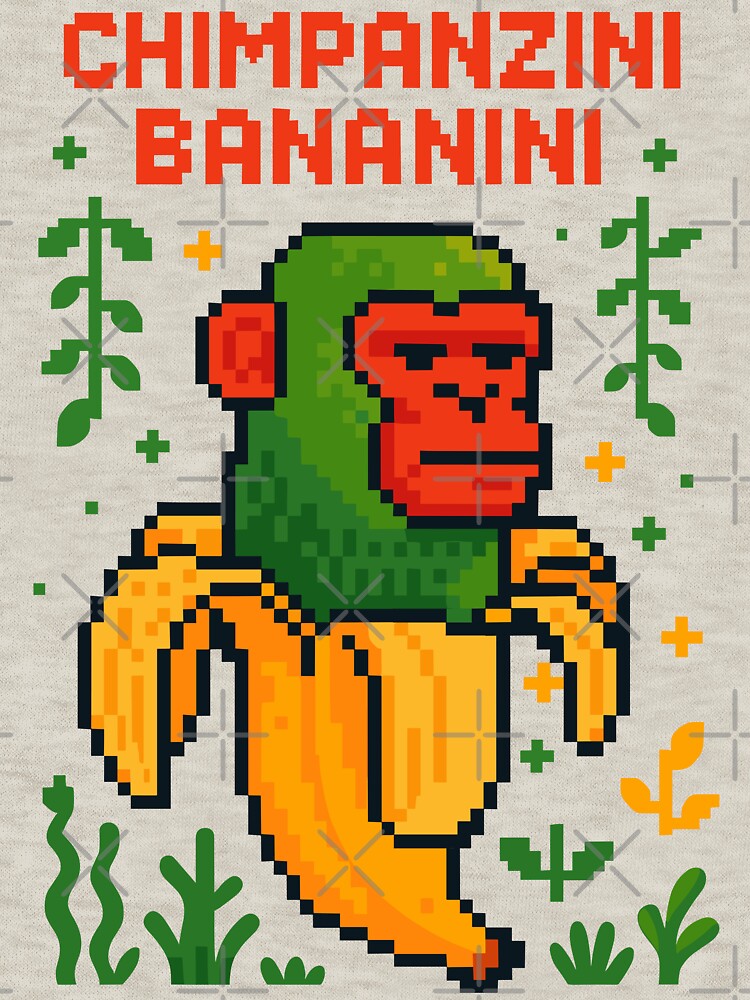 Chimpanzini Bananini Italian Brainrot Memes Pixel by Sitchko