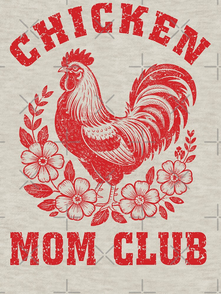 Vintage Chicken Mom Club - Floral Hen Retro Cottagecore Aesthetic by Dmetalx Art Apparel