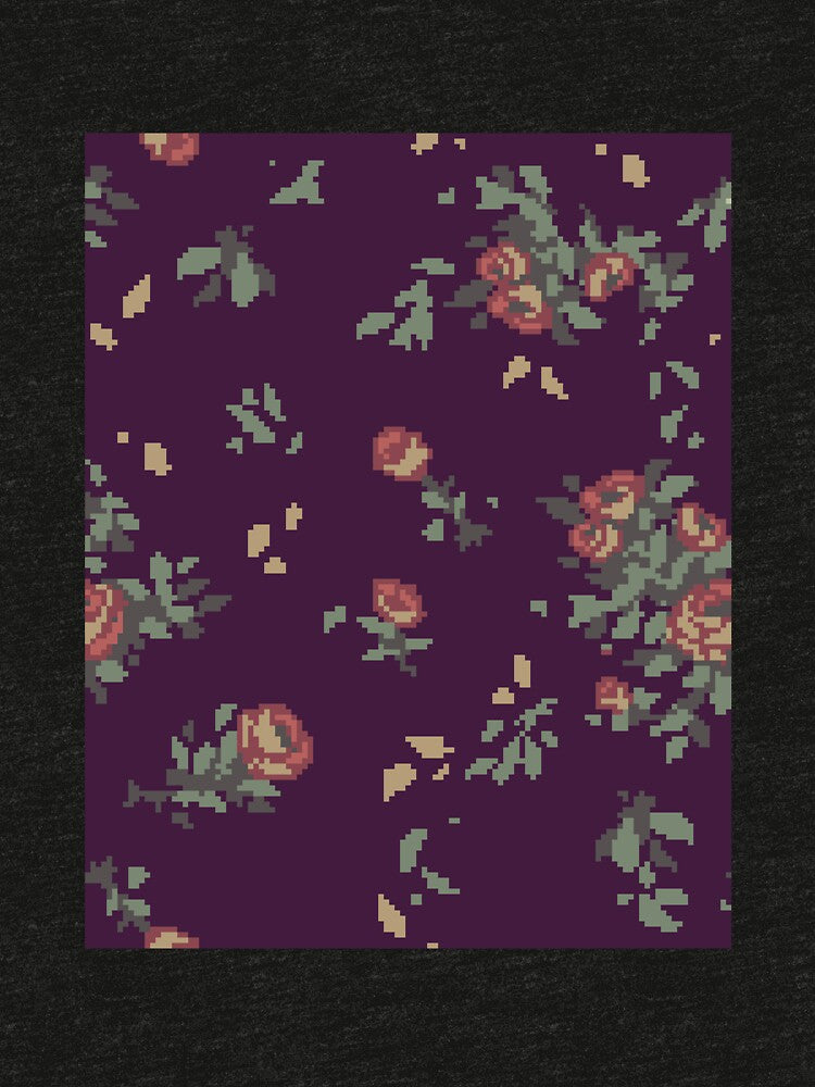 Pixel Floral Leggings by theCatghost