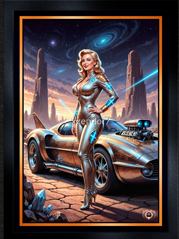 Retro-Futuristic Portrait Of Suralia Valdis By Telivus Cruiser Alluring AI Concept Art by Xzendor7 by Xzendor7 Digital Art Creations