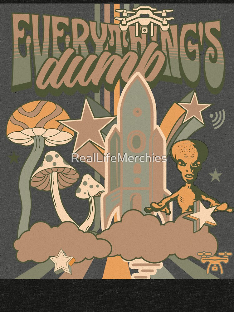 Everything’s Dumb – Analog Broadcast (Sepia Alien Retro) by RealLifeMerchies