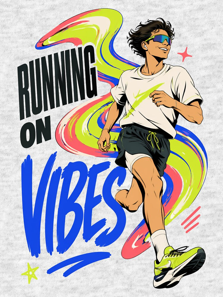 Running On Vibes Gen Z Runner Humor by Print Loft