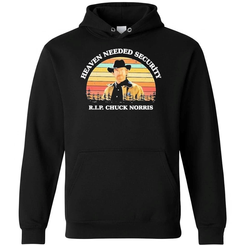 RIP Chuck Norris Heaven Needed Security Shirt