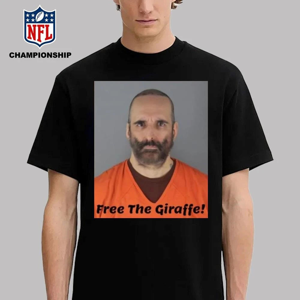 Robby Roadsteamer Free The Giraffe Mugshot Shirt