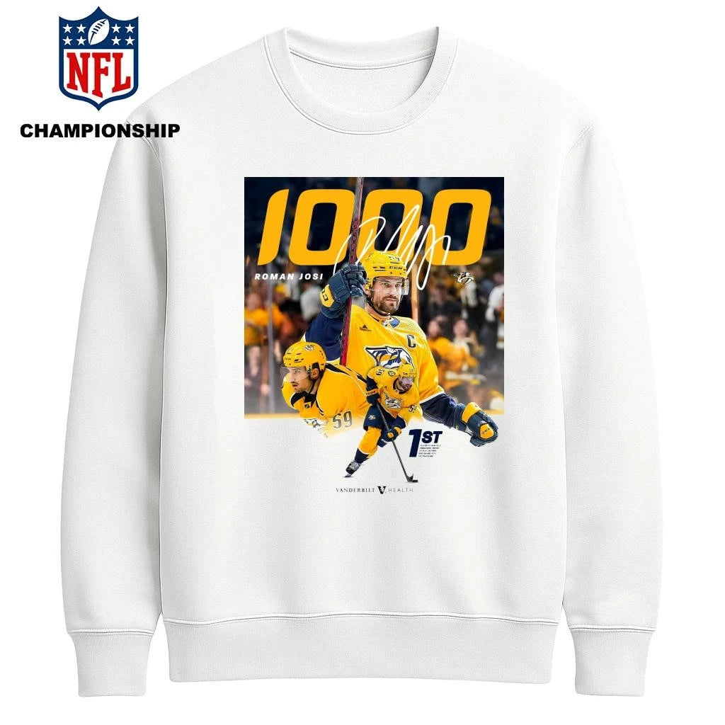 Roman Josi Becomes The First Player In Nashville Predators History To Play His First 1000 NHL Games With The Franchise Shirt
