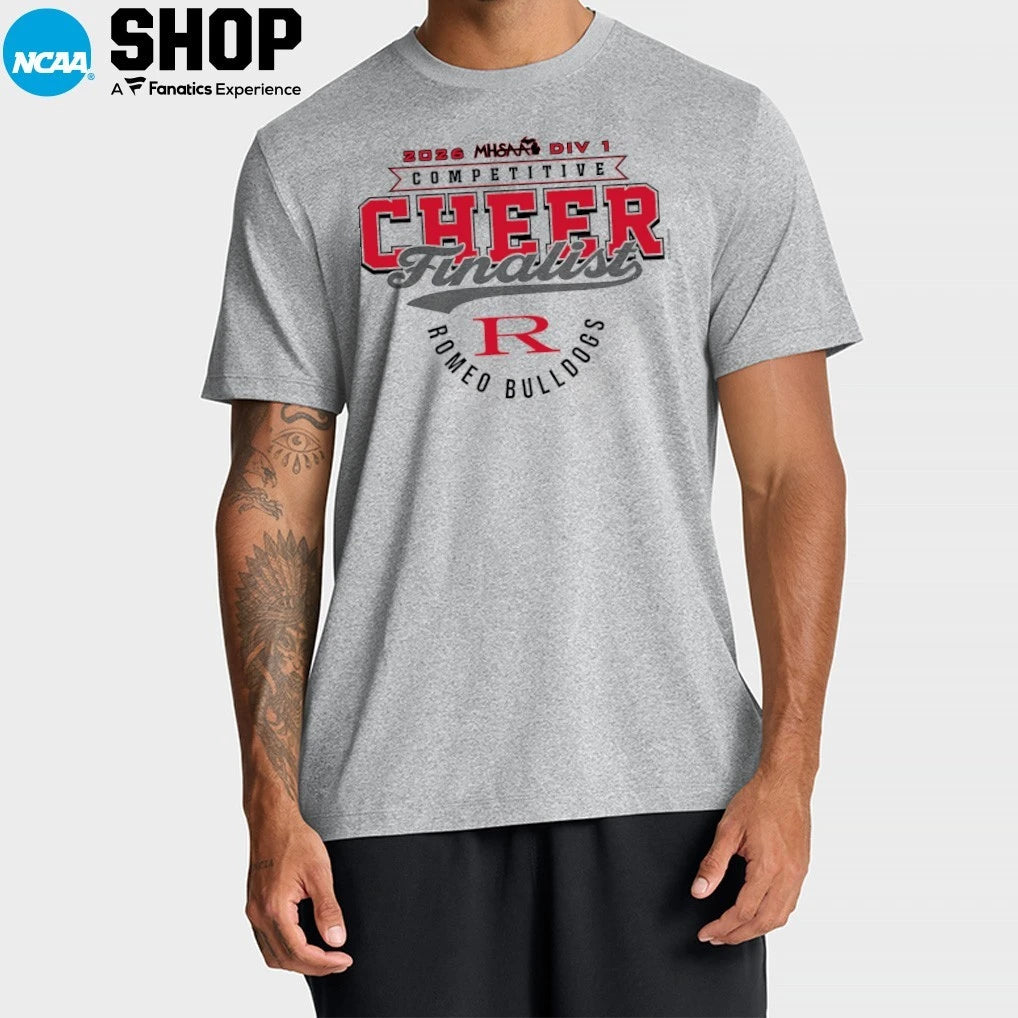 Romeo Bulldogs 2026 MHSAA DIV 1 Competitive Cheer Finalist T-Shirt