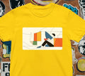 Minimalist Reading Art T-Shirt - Modern Abstract Geometric Tee, Book Lover Gift