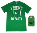 Proceed to Party Men's St Patrick's Day Irish T-Shirt & Can Holder NWT