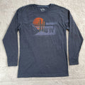 Marmot Shirt Mens S Small Gray Mountain Print Long Sleeve Hiking Outdoor
