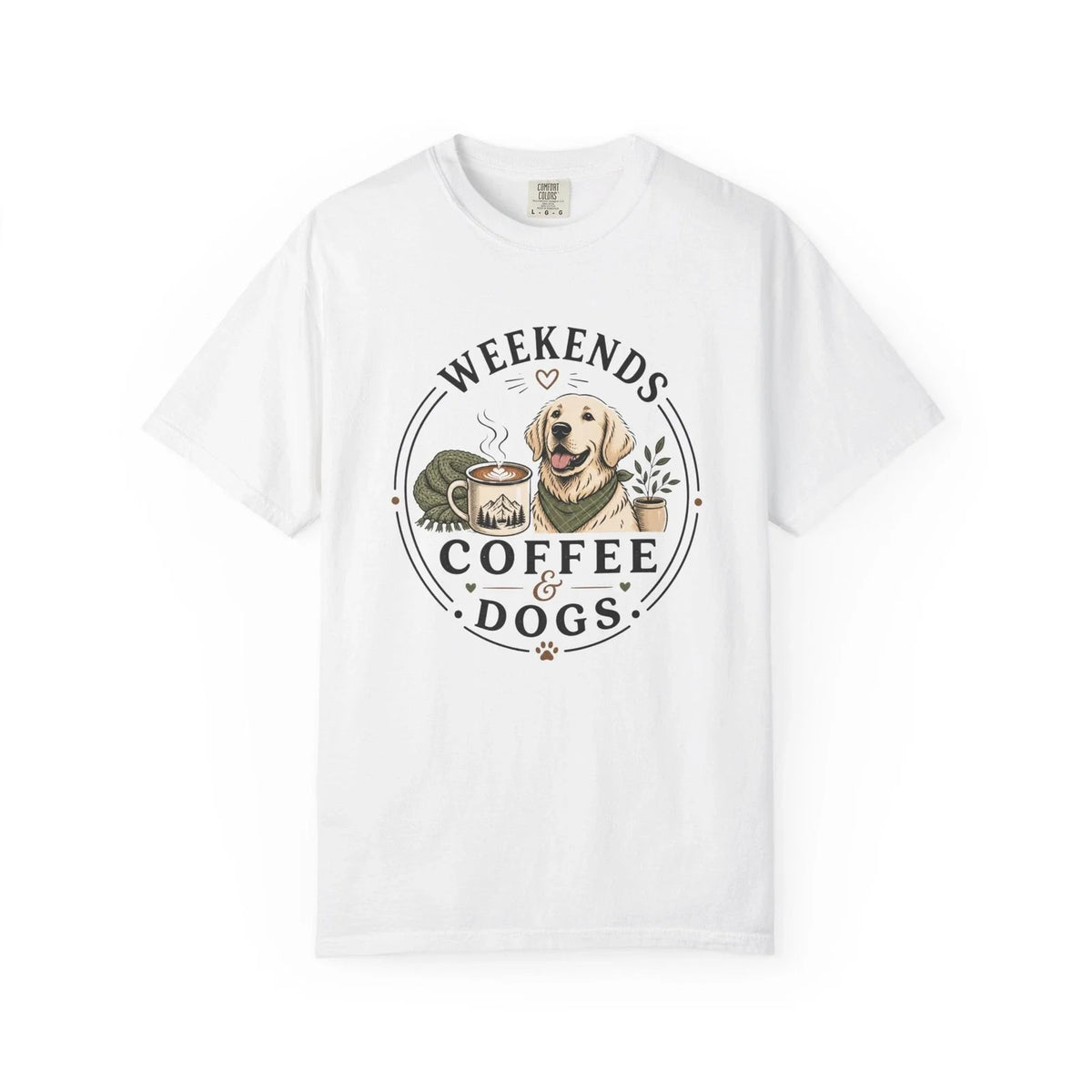 Weekends Coffee and Dogs T-Shirt Cozy Dog Lover Tee