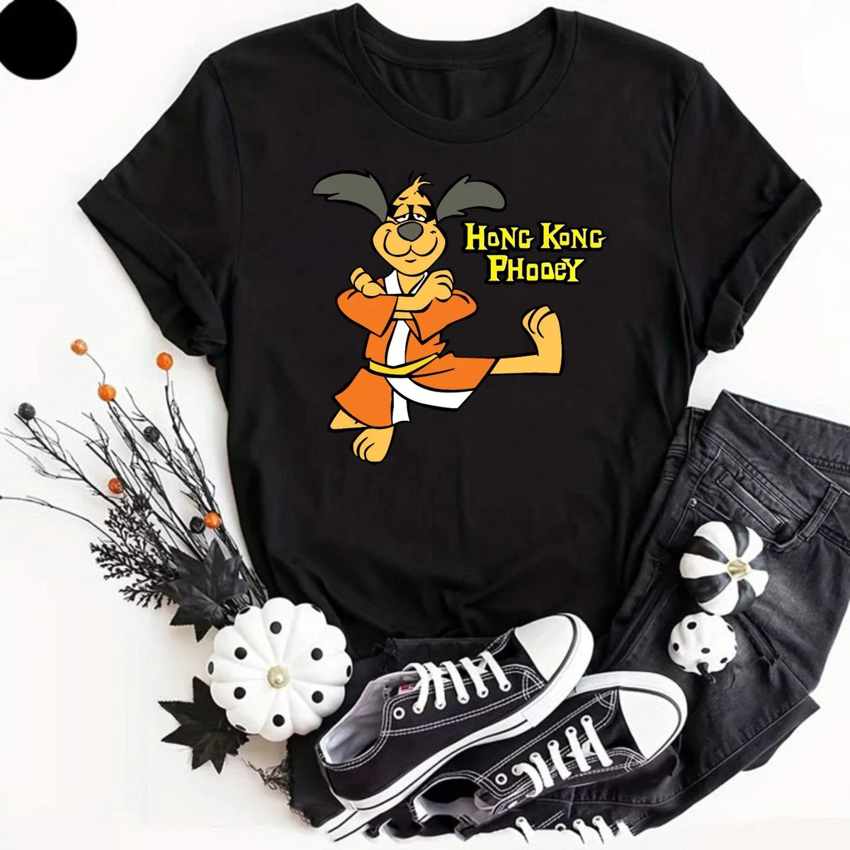 Hong Kong Phooey Cartoon T-Shirt Funny Retro 70s 80s Vintage TV Kung Fu Shirt