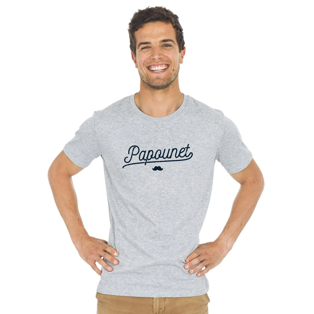 Men's Short Sleeve T-Shirt Color Gray, PAPOUNET