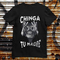Skull Graphic Streetwear T-Shirt Bold Spanish Phrase Gothic Tee Back Print