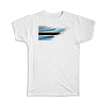 Gift T-Shirt : Botswana Flag Modern Country Expat
